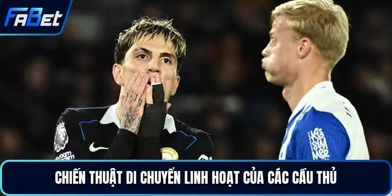 Chiến thuật di chuyển linh hoạt của các cầu thủ