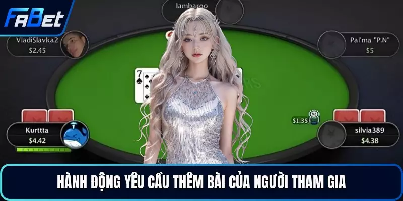 Hành động yêu cầu thêm bài của người tham gia