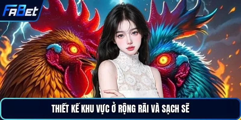 Thiết kế khu vực ở rộng rãi và sạch sẽ